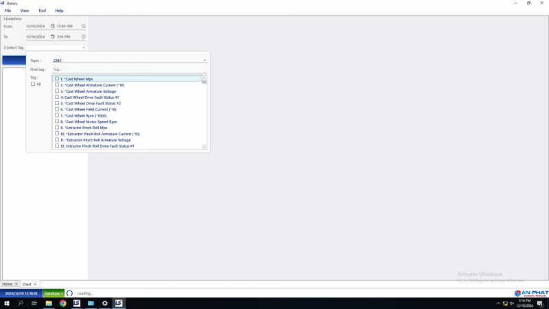 PHẦN MỀM GIÁM SÁT DÂY CHUYỀN ĐÚC ĐỒNG