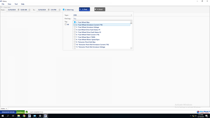 PHẦN MỀM GIÁM SÁT DÂY CHUYỀN ĐÚC ĐỒNG